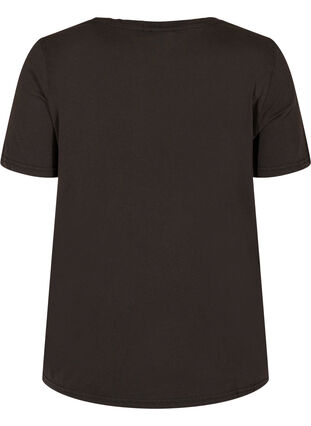 Cotton T-shirt with print, Black ACID WASH, Packshot image number 1
