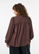 Shirt with balloon shape and concealed zip, Brown, Model image number 2