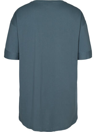 Short-sleeved cotton tunic, Dark Grey, Packshot image number 1