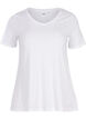 Solid-coloured basic cotton T-shirt, White, Packshot image number 0