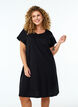 2-pack T-shirt dress with short sleeves, Black, Model image number 0