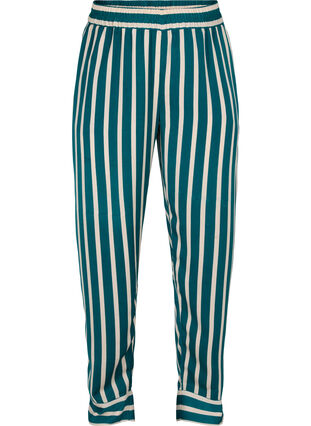 Loose-fitting striped trousers, Green Stripe, Packshot image number 0