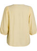 Shirt blouse in linen and viscose with 3/4-sleeves, Yellow, Packshot image number 1