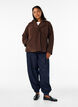 Teddy jacket with contrast details, Brown, Model image number 1