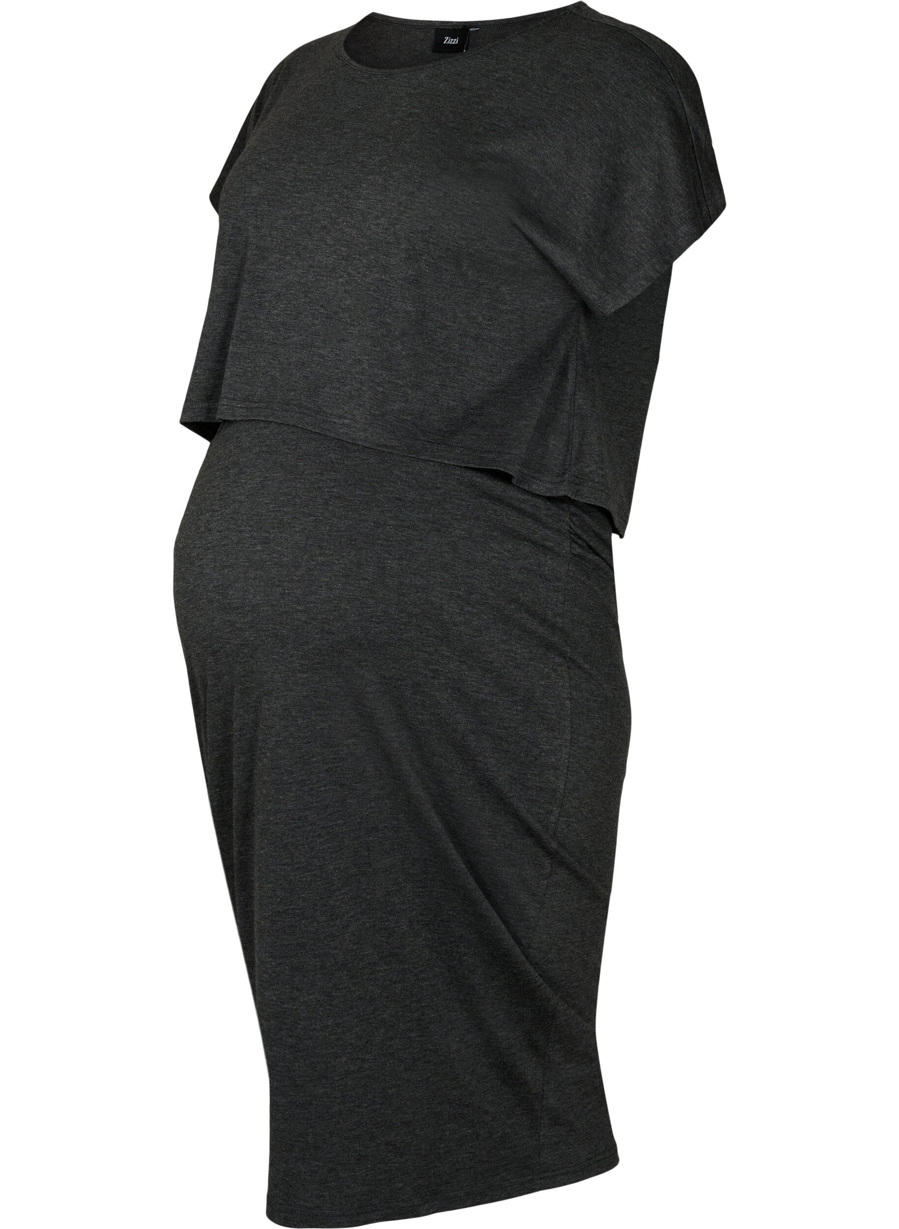 Zizzifashion Melange Pregnancy Set, Black Melange, Packshot image number 0