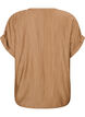 Viscose blouse with buttons and texture, Brown, Packshot image number 1