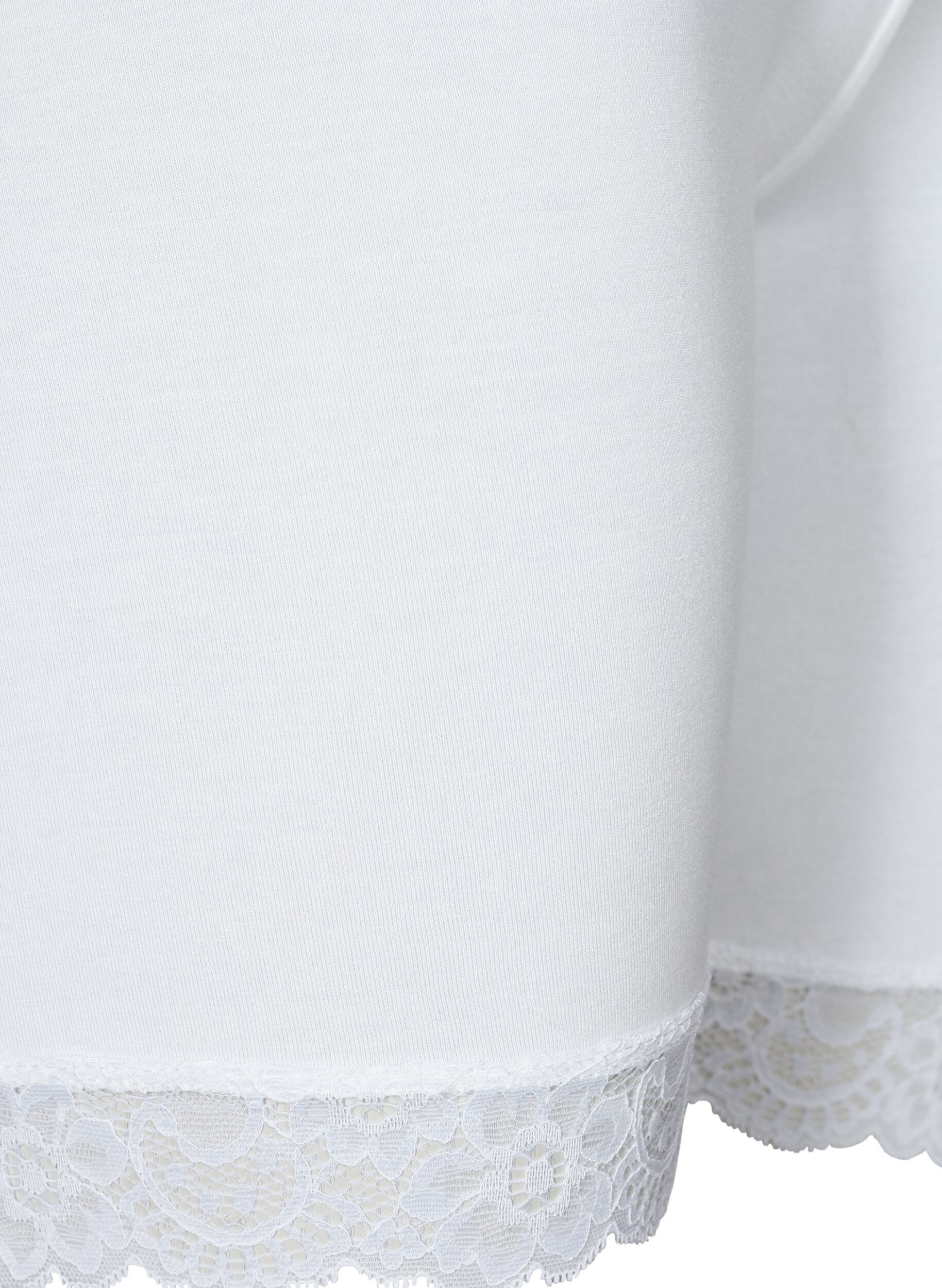 Zizzifashion Cycling shorts with a lace trim, White, Packshot image number 3