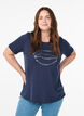 T-shirt with motif, Blue, Model image number 0