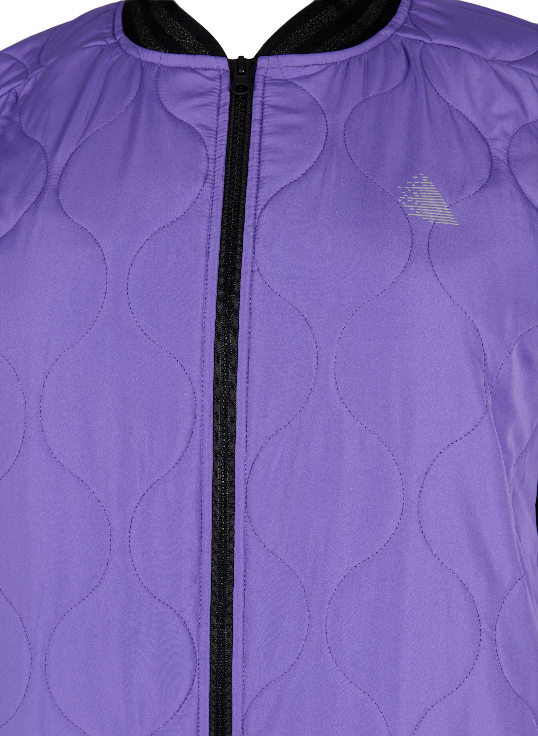 Zizzifashion Bomber jacket with pockets and glitter, Passion Flower, Packshot image number 2