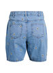 Denim shorts with embroidered flowers, Light Blue, Packshot image number 1