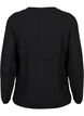 Structure-patterned pullover in organic cotton	, Black, Packshot image number 1