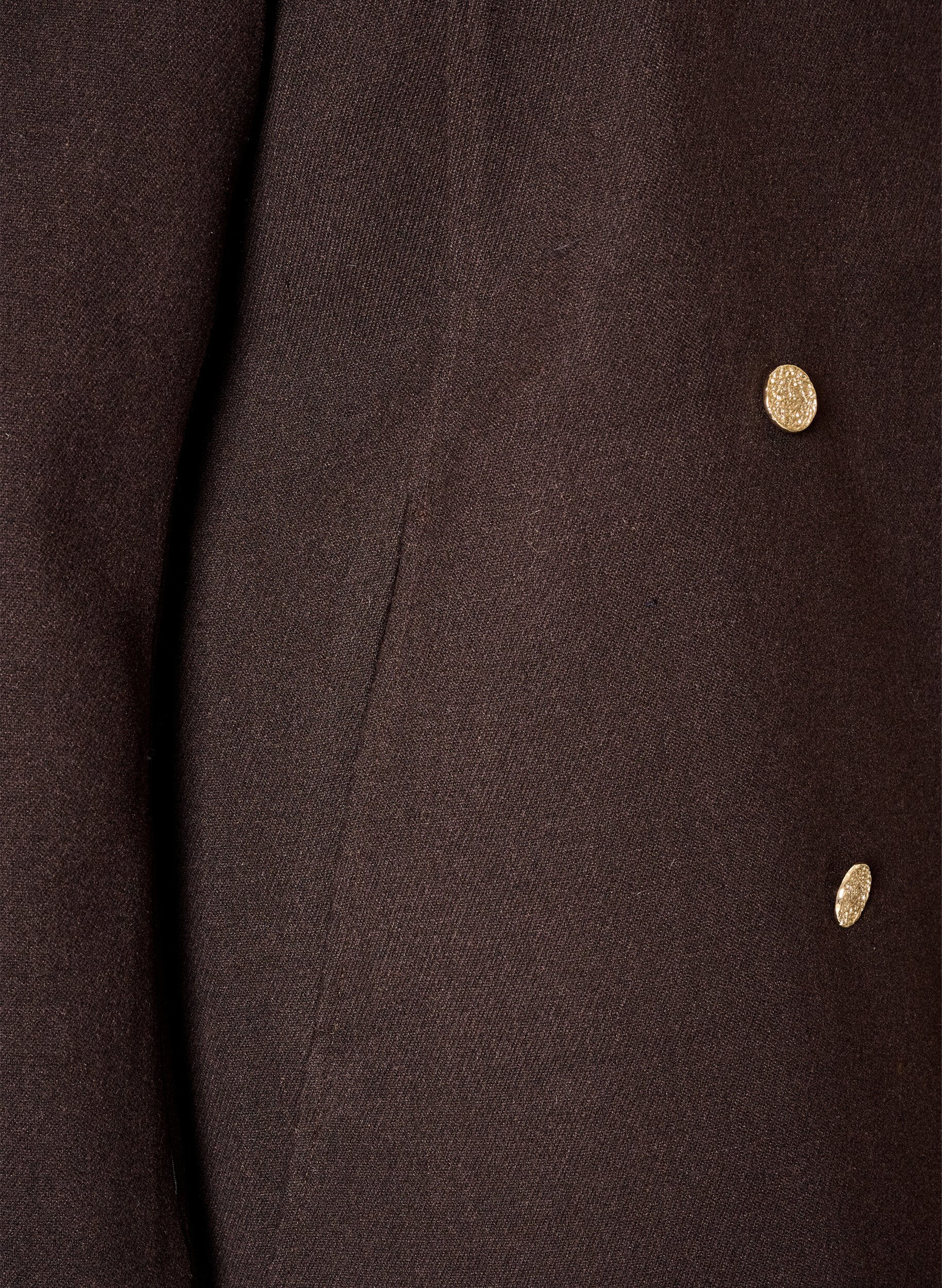 ZizzifashionA-line coat with gold buttons, Brown, Packshot image number 3