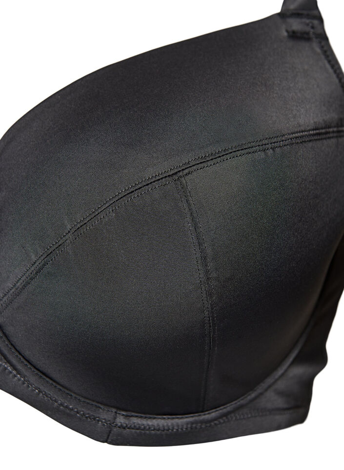 Underwired bikini top with high support, Black, Packshot
