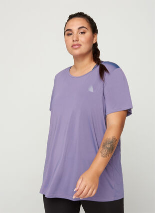 Short-sleeved sports t-shirt, Purple As Sample, Model image number 0
