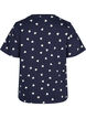 Short sleeved pyjama t-shirt in cotton, Navy Blazer AOP, Packshot image number 1