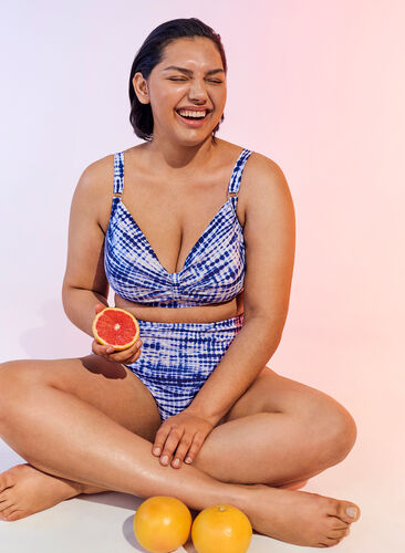 High-waisted bikini bottoms, Tie Dye Print, Image image number 0