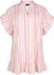 Striped cotton tunic, Eggnog Multi Stripe, Packshot image number 0