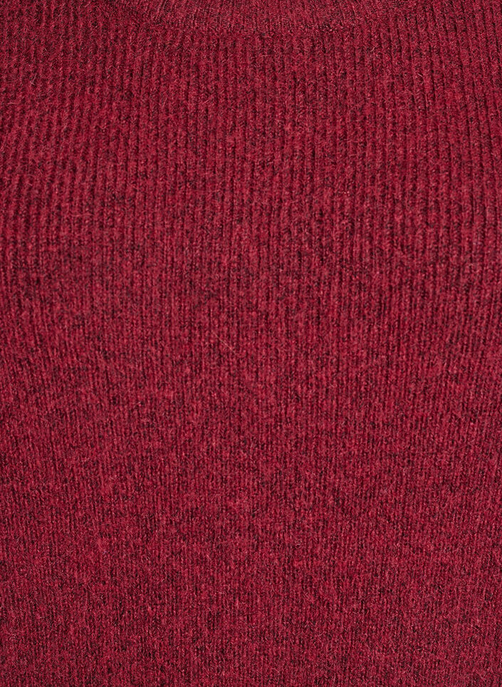 Melange knit blouse with round neck, Red, Packshot image number 2