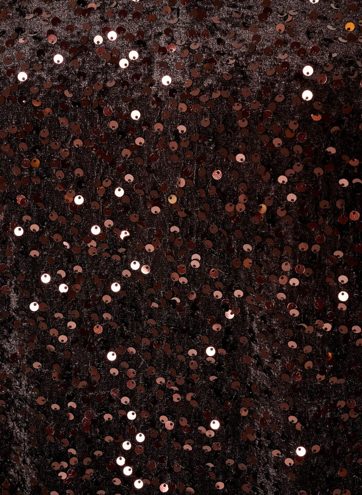 Short sequin dress with an A-line shape, Brown, Packshot image number 2