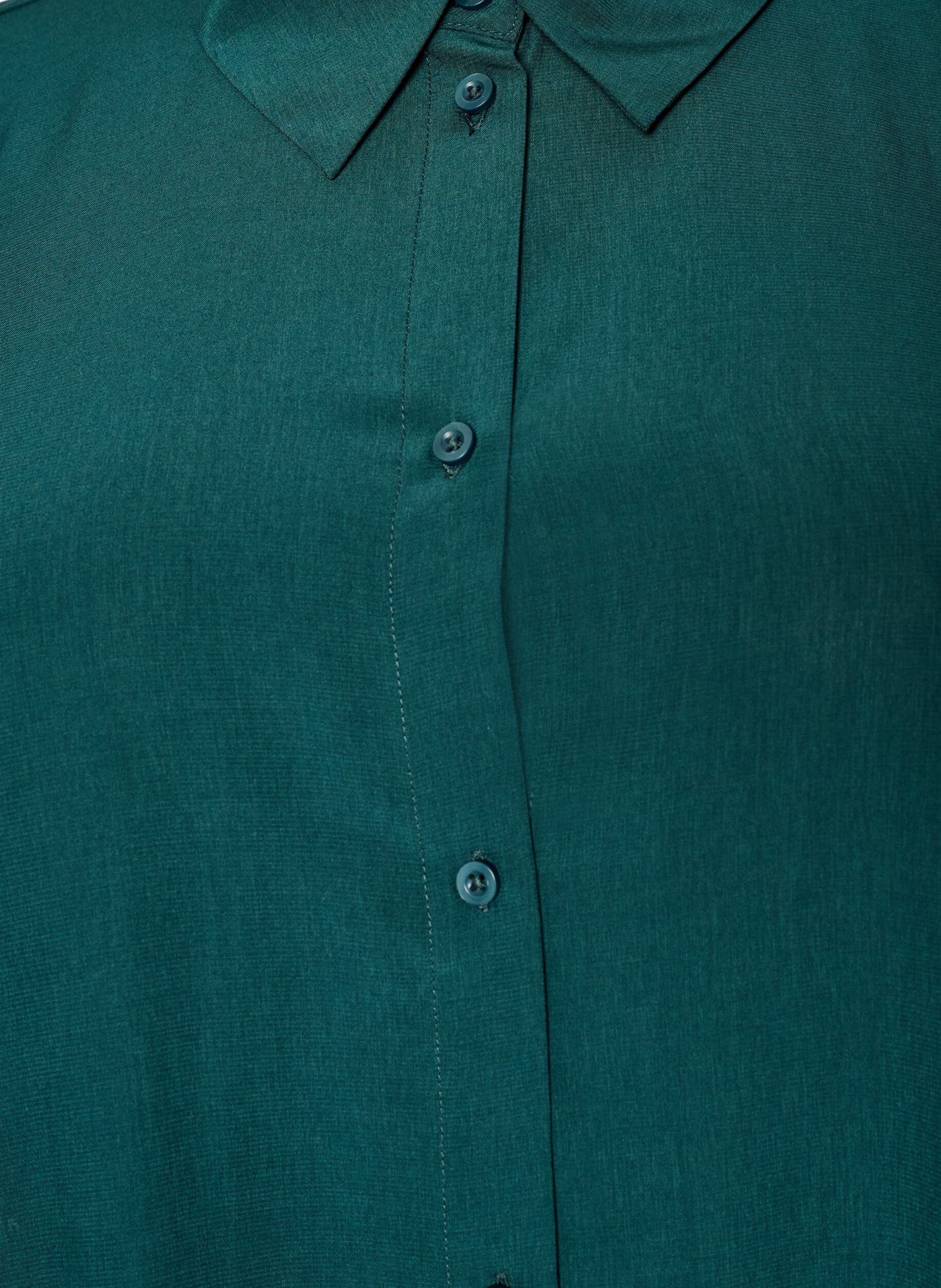 ZizzifashionShort shirt dress with ruffle tier, Green, Packshot image number 2