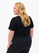 Cotton T-shirt with text, Black W. Pasadena, Model image number 1