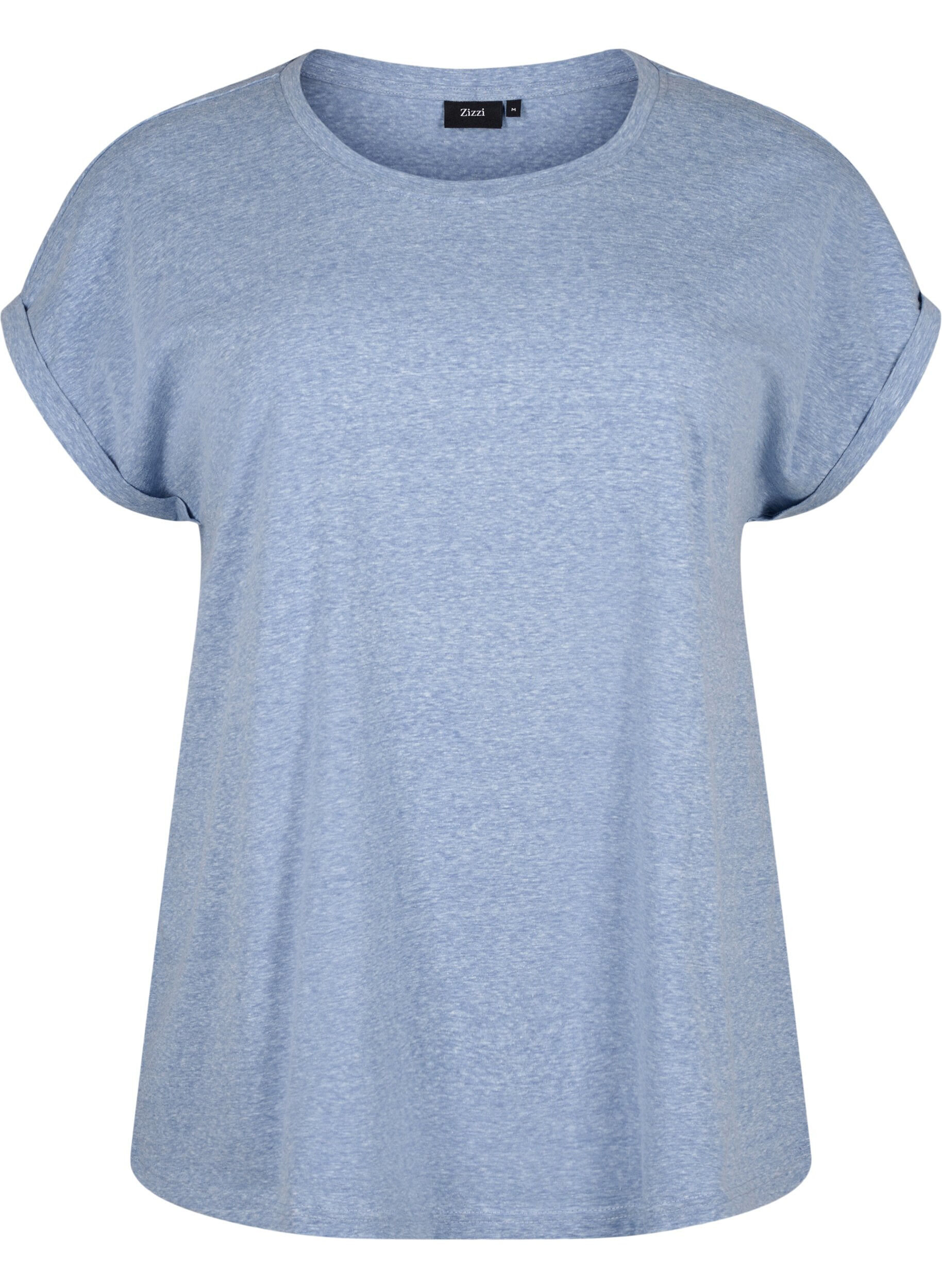 ZizzifashionMelange t-shirt with short sleeves, Blue, Packshot image number 0
