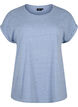 Melange t-shirt with short sleeves, Blue, Packshot image number 0