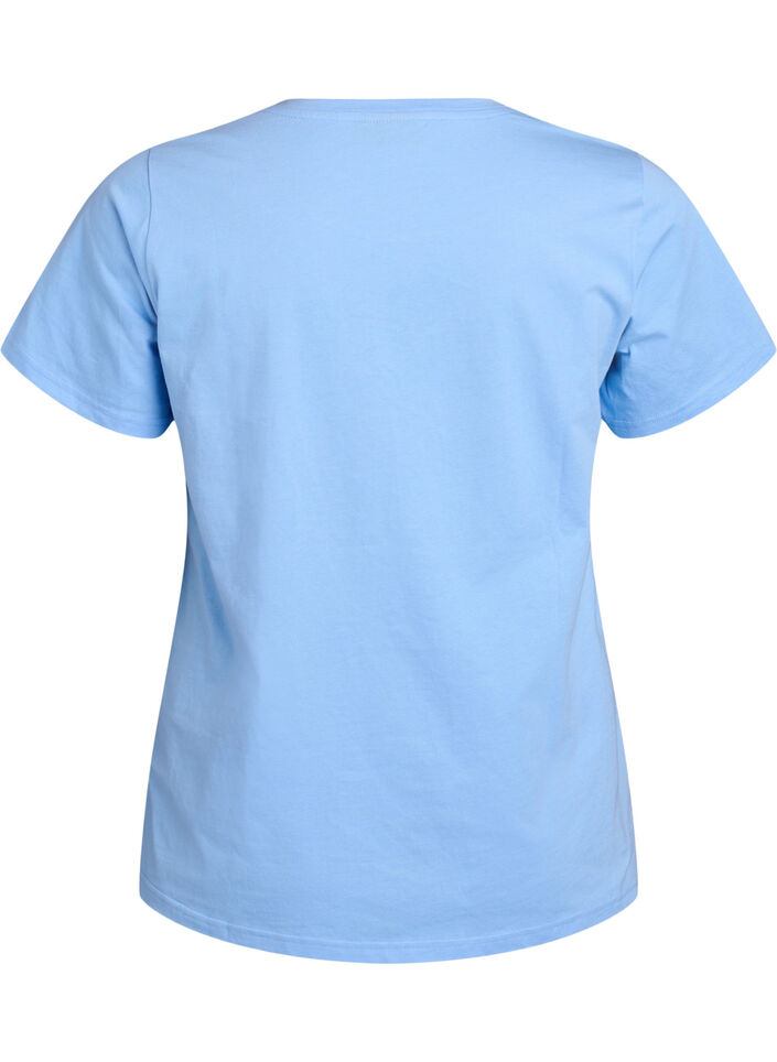 T-shirt with decorative details, Light Blue, Packshot image number 1