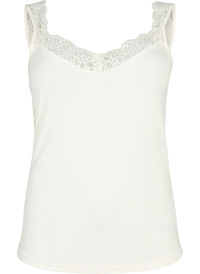 Viscose top with lace edge