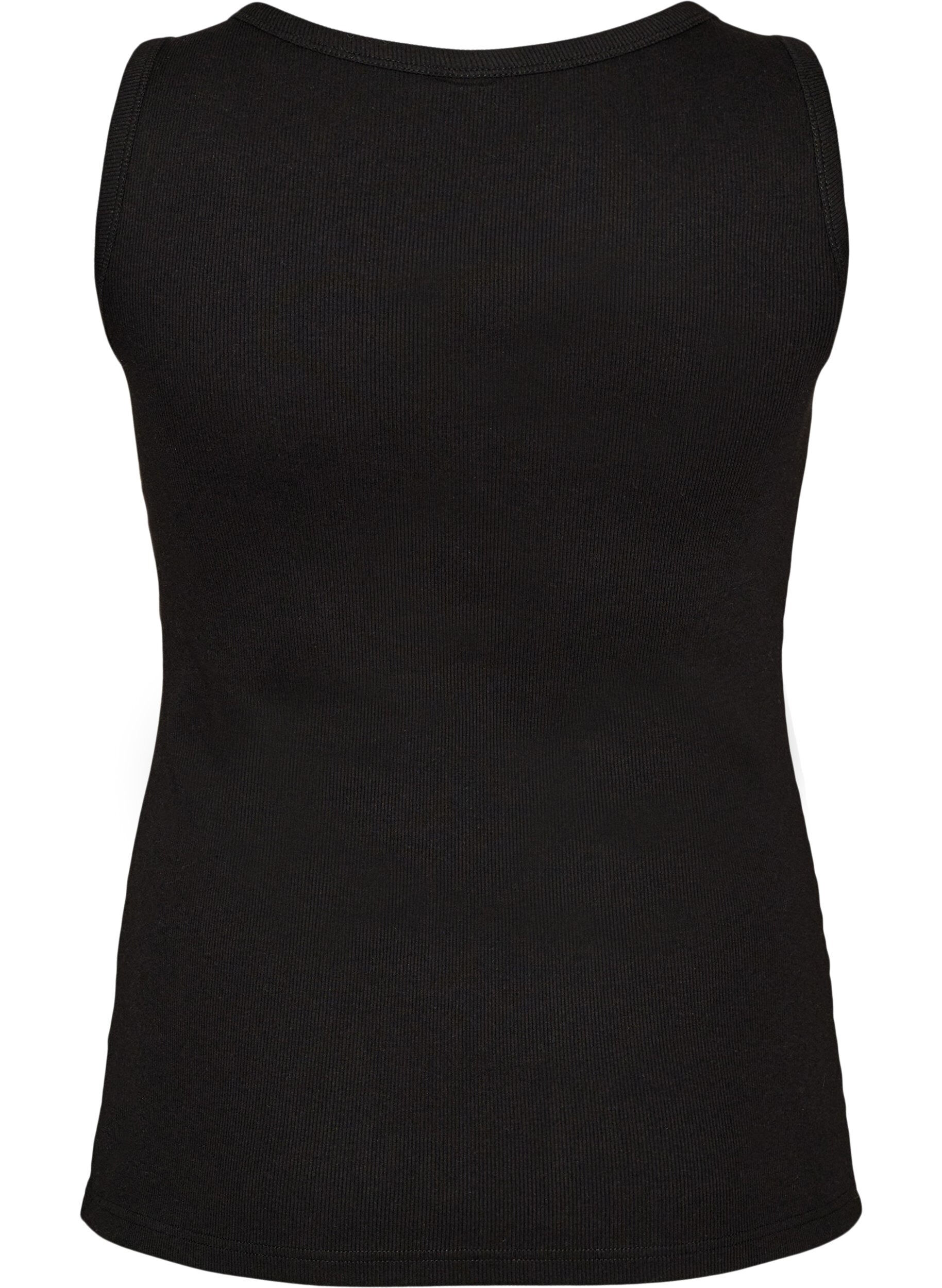 Zizzifashion Fitted top with motif, Black, Packshot image number 1