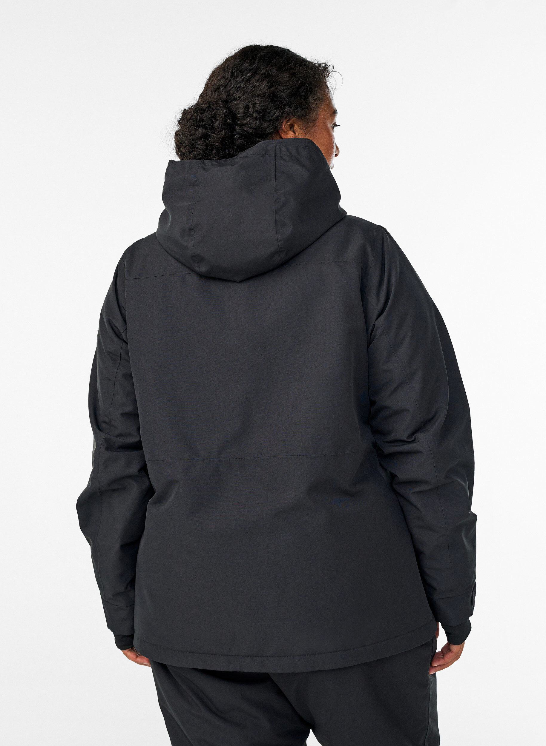 Zizzifashion Ski jacket with hood and zip pockets, Black, Model image number 2