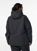 Ski jacket with hood and zip pockets, Black, Model image number 2