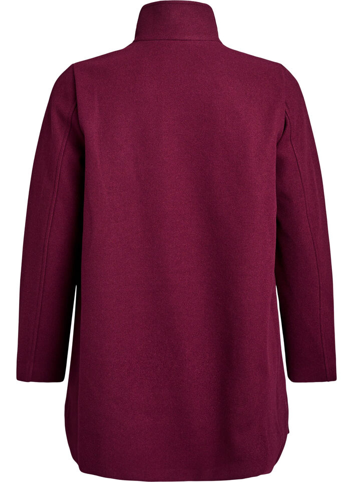 Short coat with A-line shape, Dark Bordeaux, Packshot image number 1