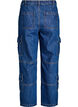 High-waisted cargo jeans, Blue, Packshot image number 1