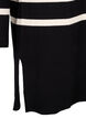 Knitted dress with a round neck and slit, Black, Packshot image number 3