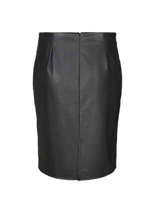 Imitation leather skirt, Black, Packshot image number 1