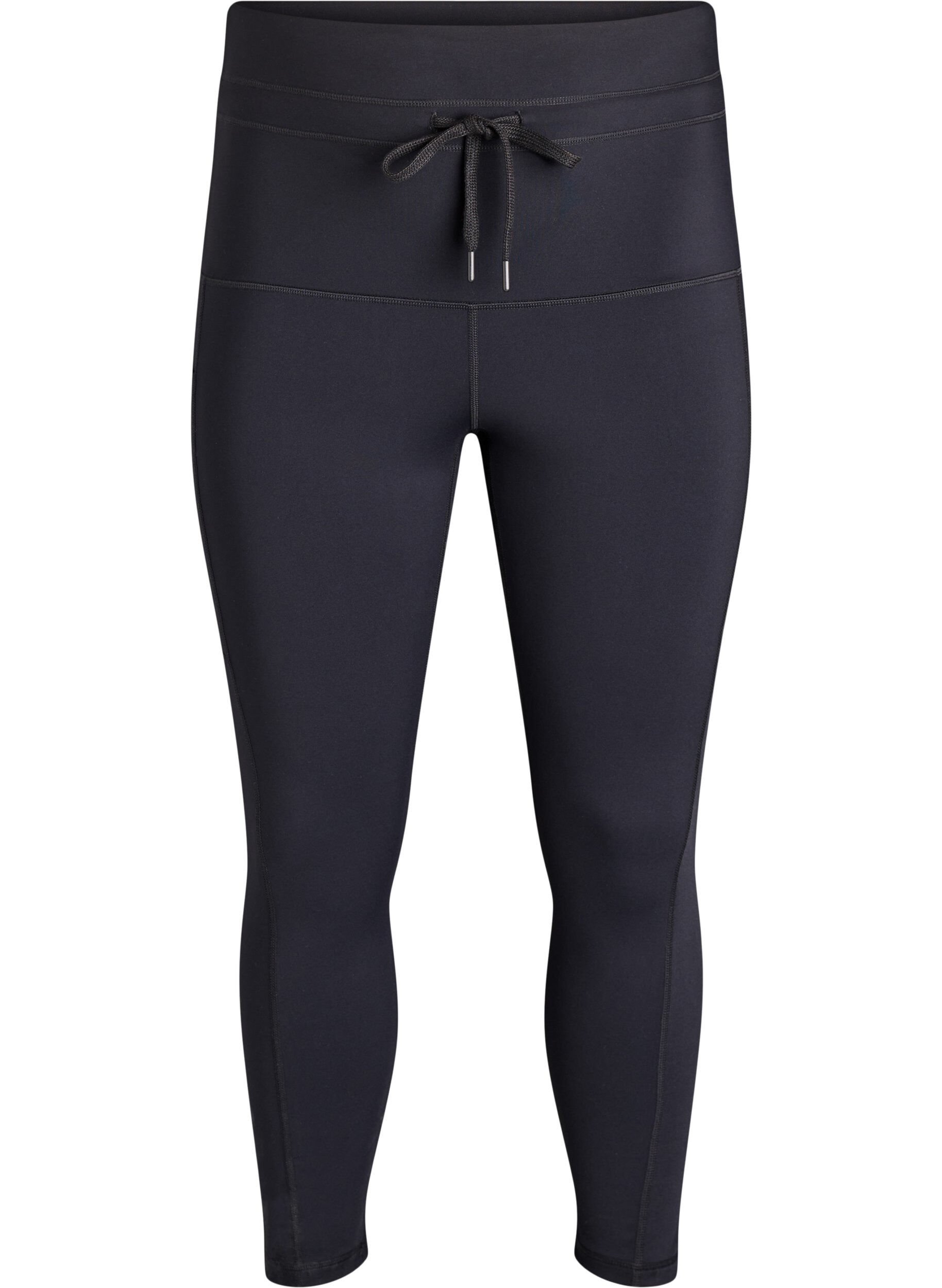 Zizzifashion High-waisted 7/8 training tights with a pocket., Black, Packshot image number 0