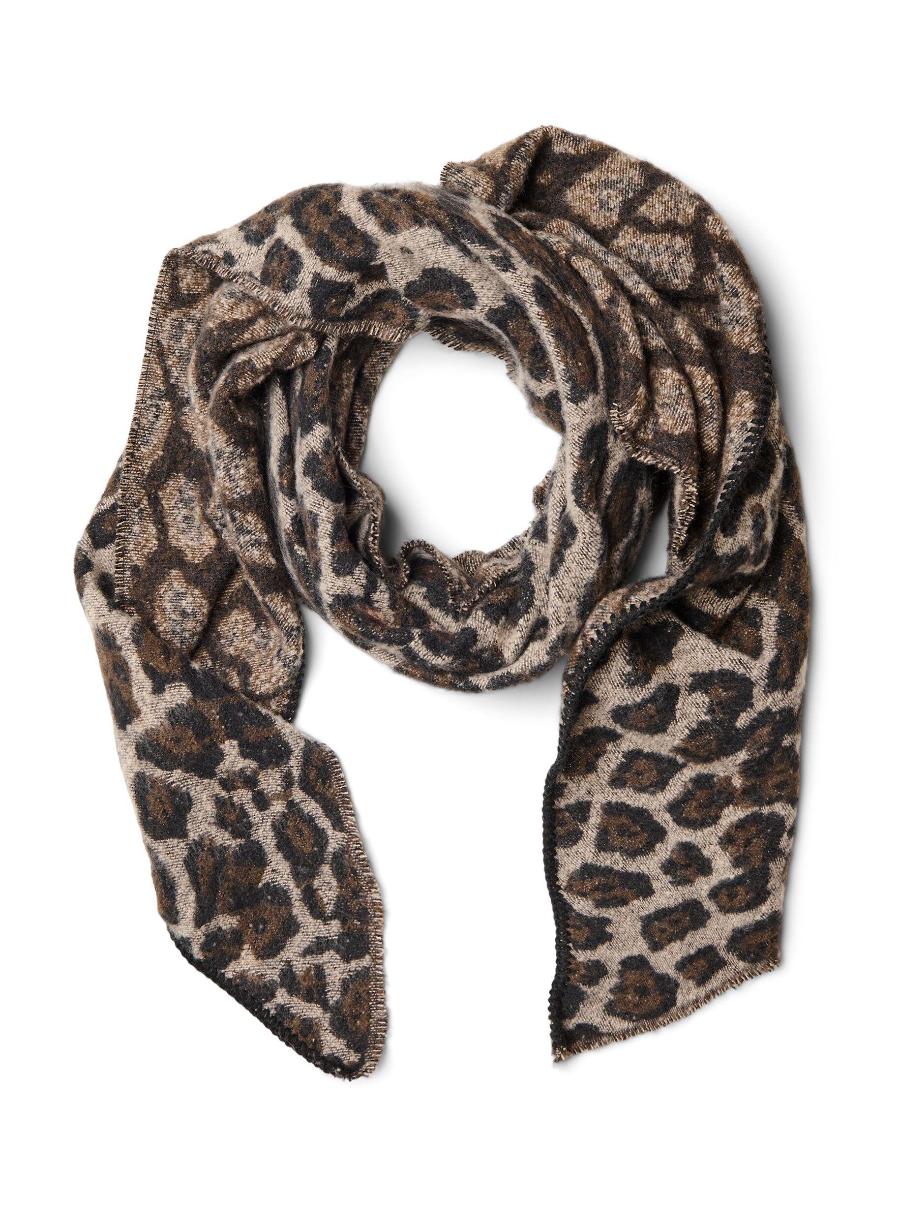 Soft scarf with pattern and warm colours