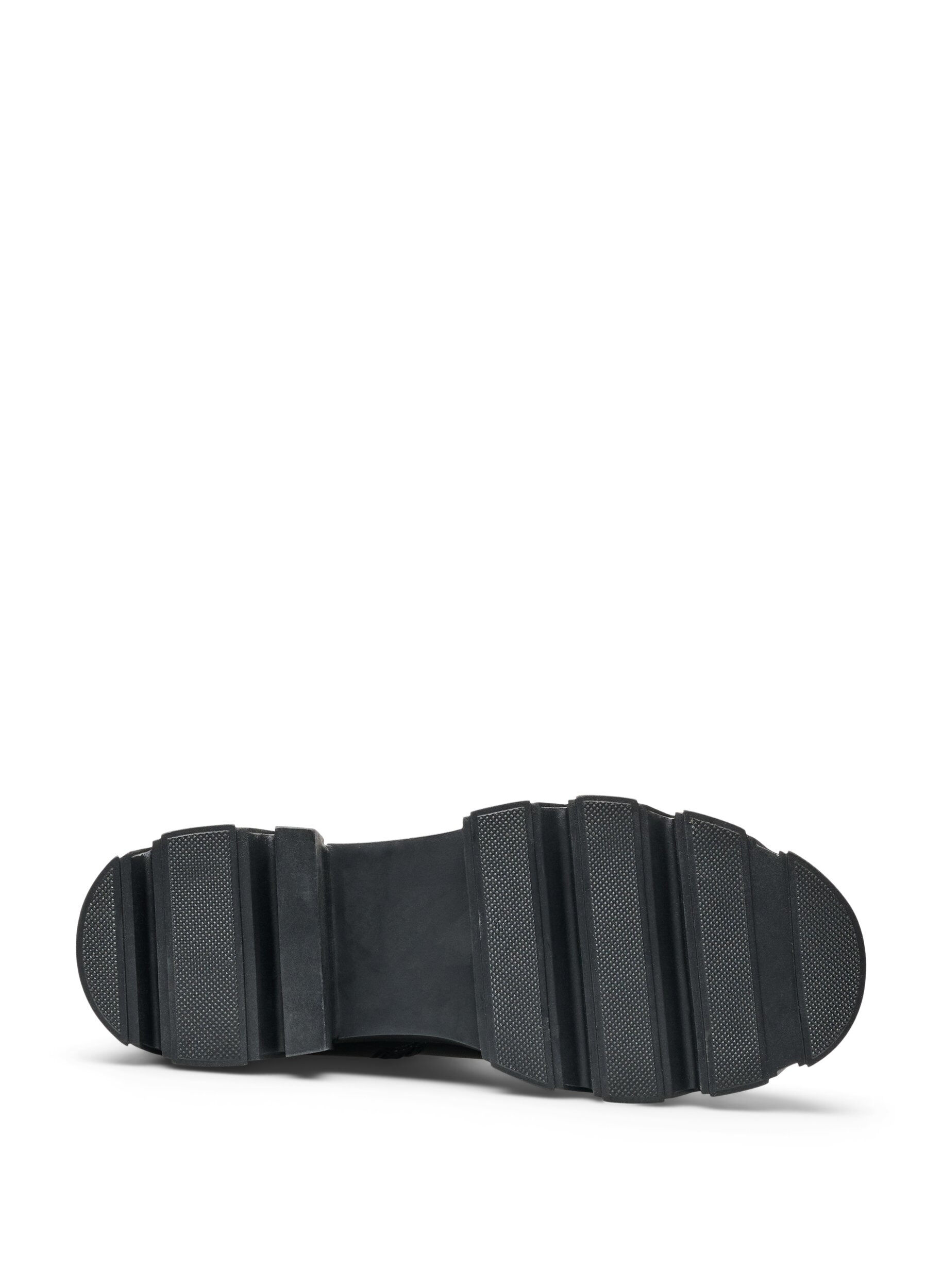 ZizzifashionChelsea boot with a chunky sole and ribbed panels, Black, Packshot image number 5