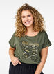 T-shirt with animal print and text, Thyme W. Wild, Model image number 0
