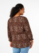 Leopard print blouse with 3/4 sleeves, Leo AOP, Model image number 1
