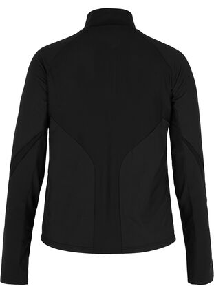 Fitness jacket with mesh, Black, Packshot image number 1