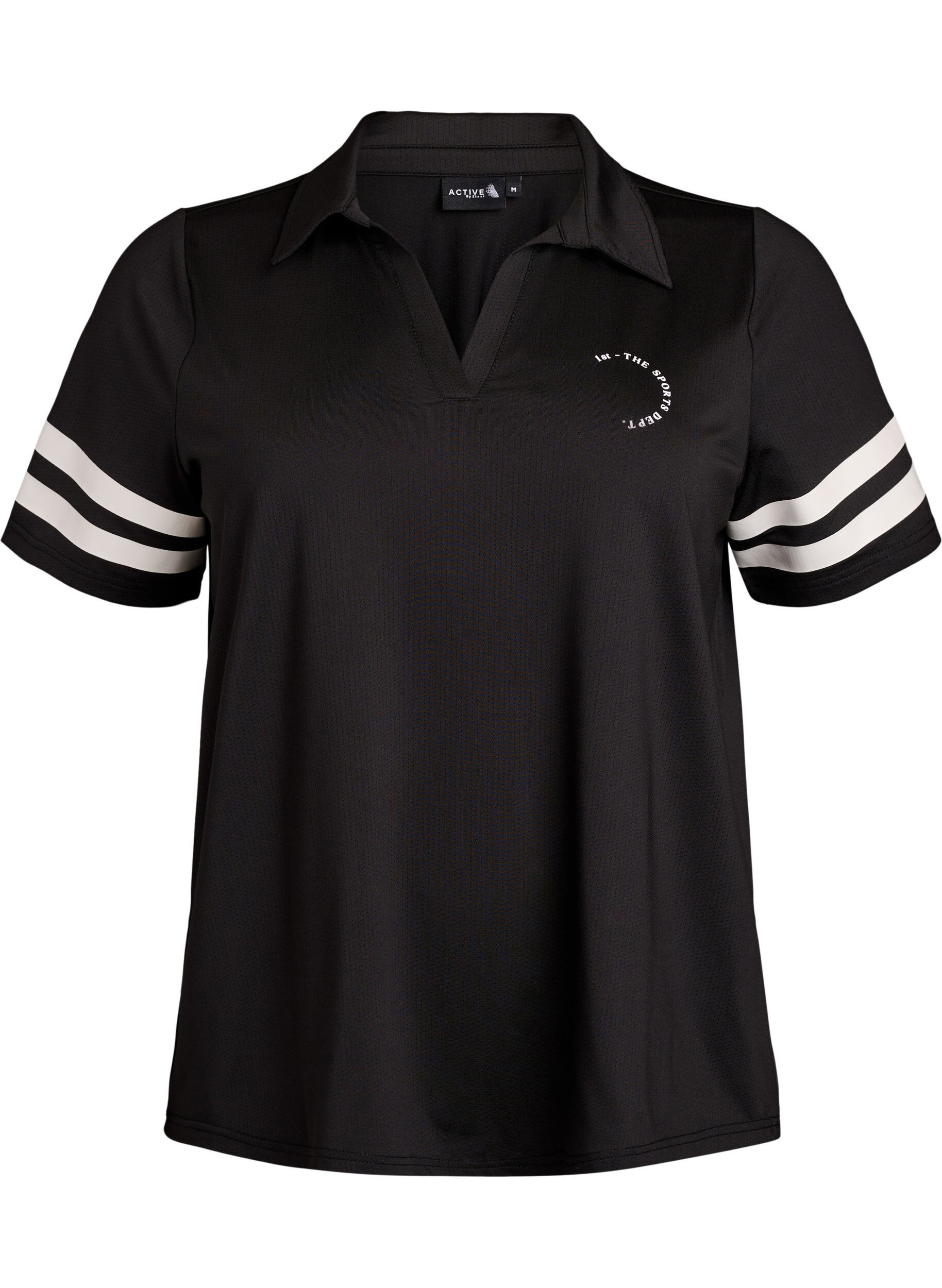 Sporty polo shirt with stripe details