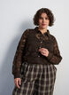 Lace shirt with pearl buttons, Brown, Model image number 0
