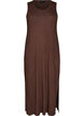Sleeveless ribbed dress in viscose, Brown, Packshot image number 0