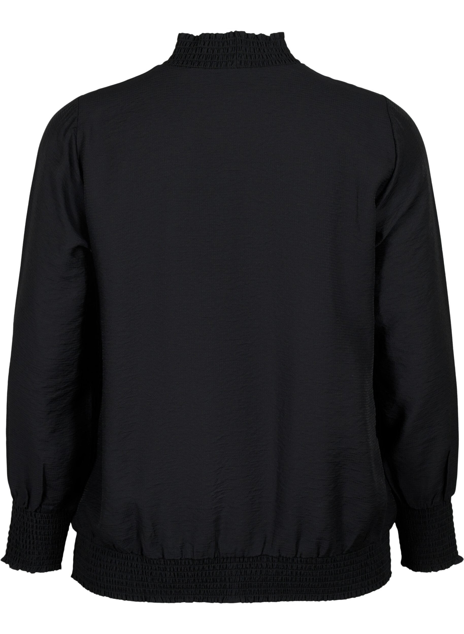 Zizzifashion Viscose blouse, Black, Packshot image number 1