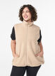 Teddy vest with pockets, Beige, Model image number 0