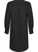 Long shirt in linen and viscose, Black, Packshot image number 1