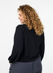 FLASH - Blouse with texture and long sleeves, Black, Model image number 1