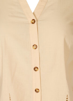 Short-sleeved shirt with broderie anglaise, Irish Cream, Packshot image number 2